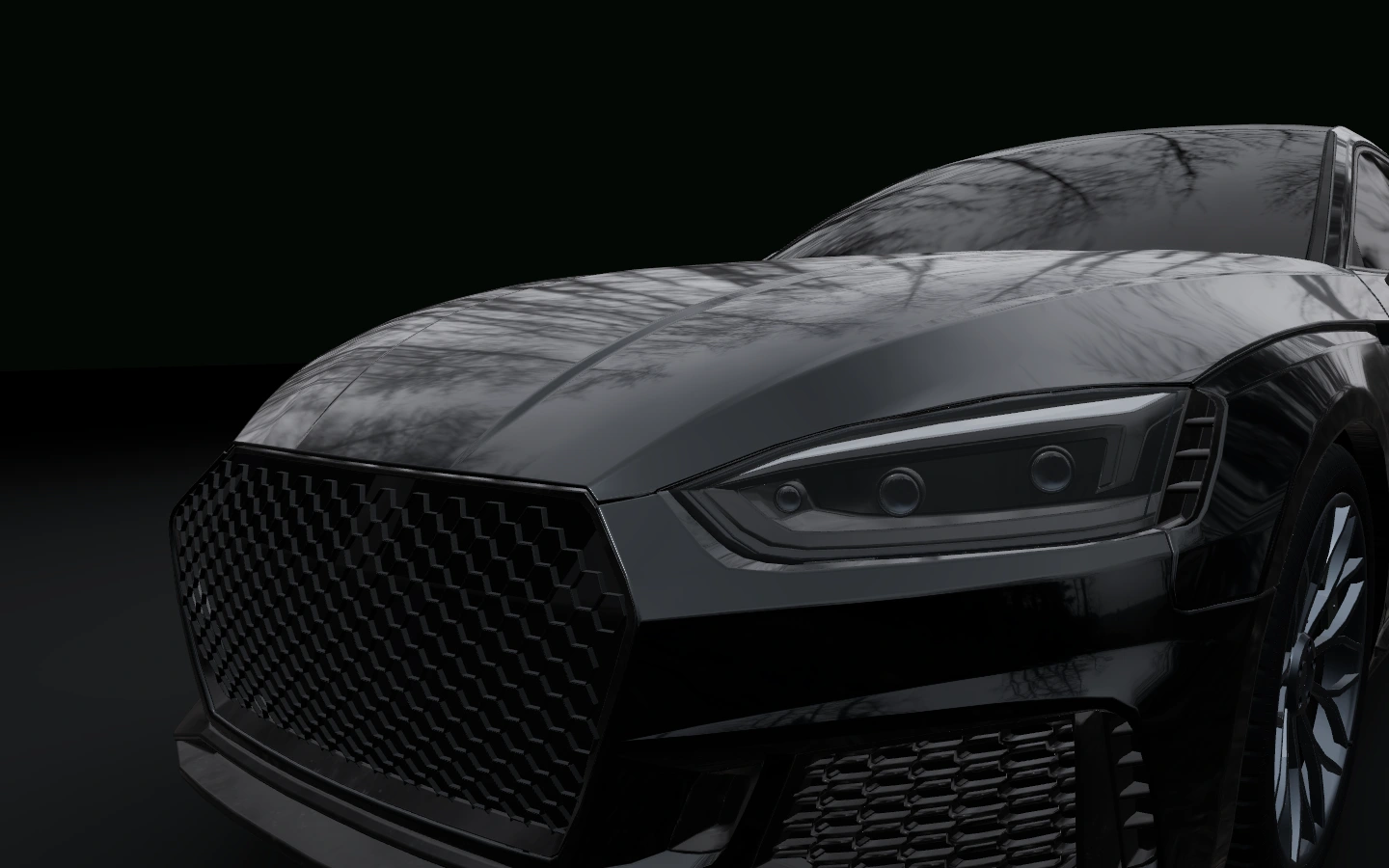 Illustration d’une automobile noire pour la présentation Vite-S